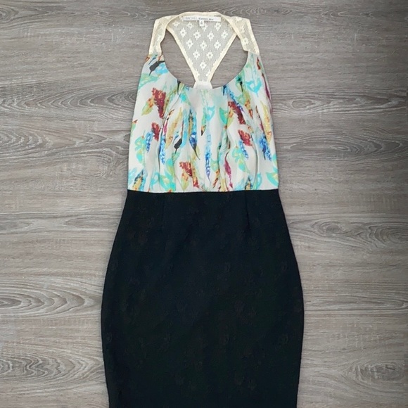 โค๏ธ Rachel Roy Watercolor Sheath Bodycon Dress Size 4 NWOT - Picture 2 of 11